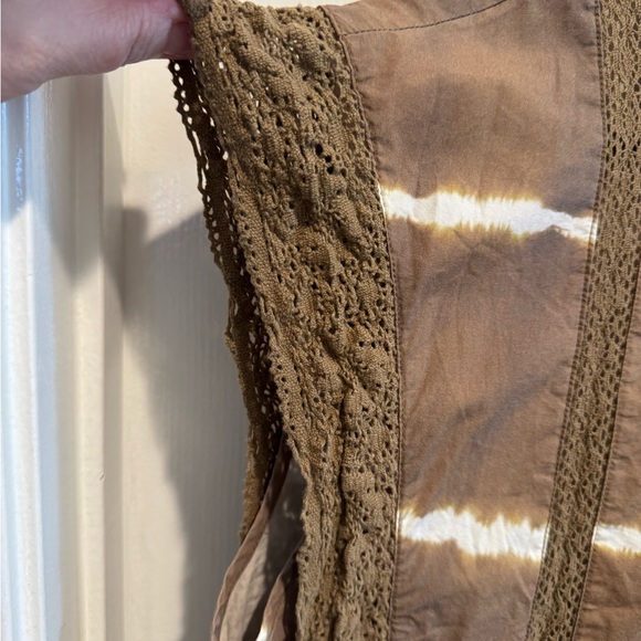 Anthropologie Corey Lynn Calter Brown Tie-Dye Dress Size 1X - Picture 3 of 10